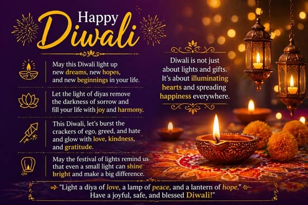 242 Unique Diwali Quotes in English for Family, Friends, Love & Work 2026