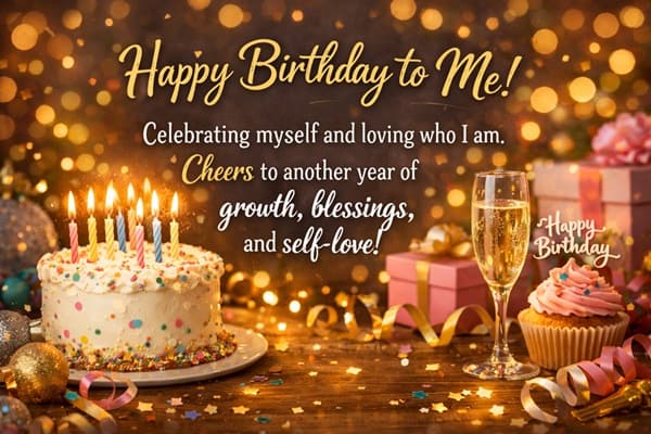 215 Happy Birthday to Myself Quotes for Celebrating You