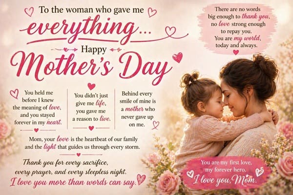 289 Heart Touching Mothers Day Quotes That Will Make Her Cry Happy Tears